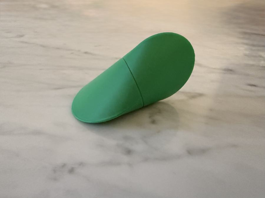 Oloïde, objet imprimé en 3D — Solide géométrique à deux disques qui bascule sans se renverser.